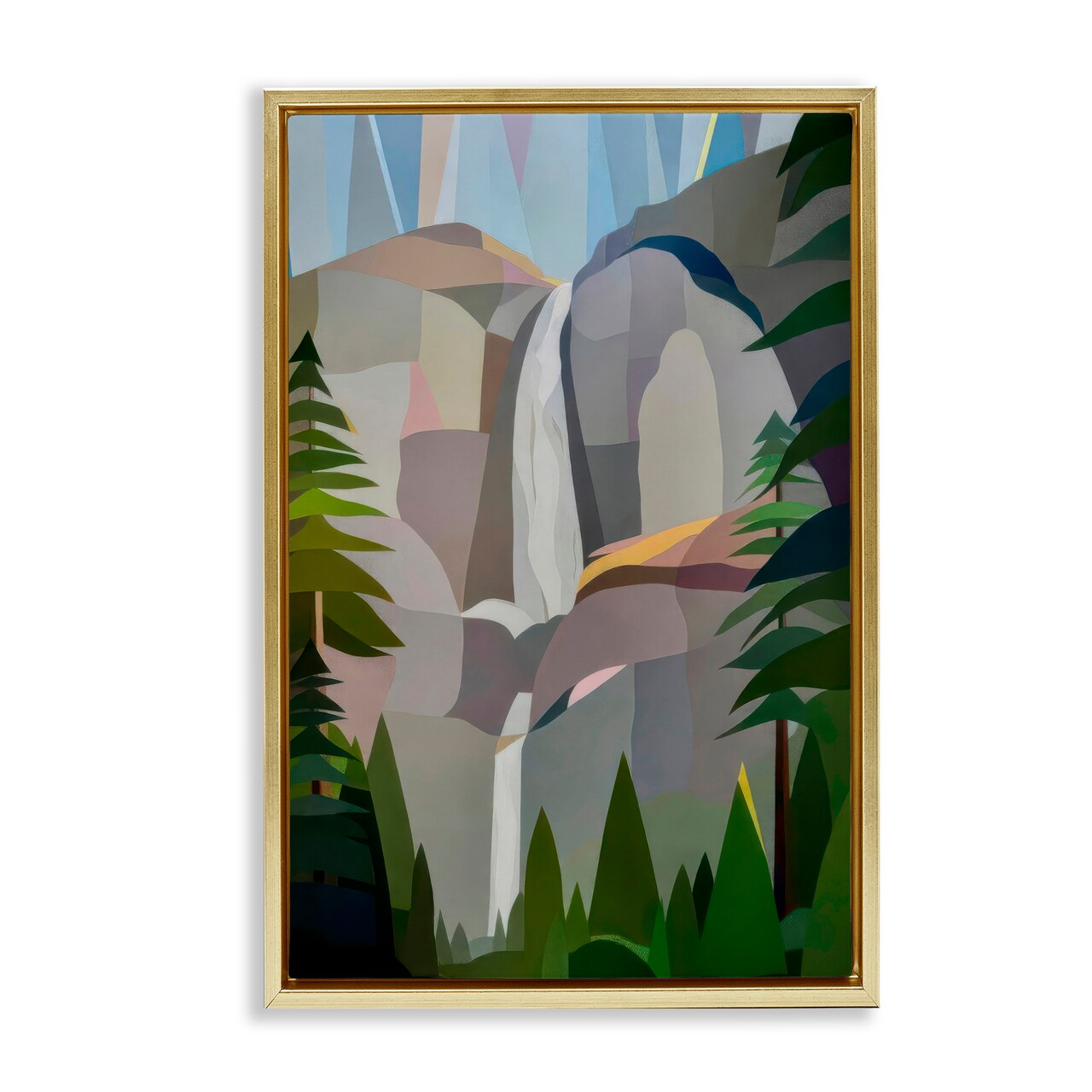 Stupell Industries Morning Yosemite Falls Abstract Floating Frame, design by Melba Browne